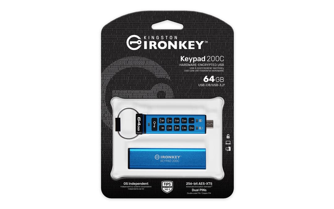 Kingston Technology IronKey 64GB USB-C Keypad 200C, FIPS 140-3 Lvl 3 (Pending) AES-256 - Image 6