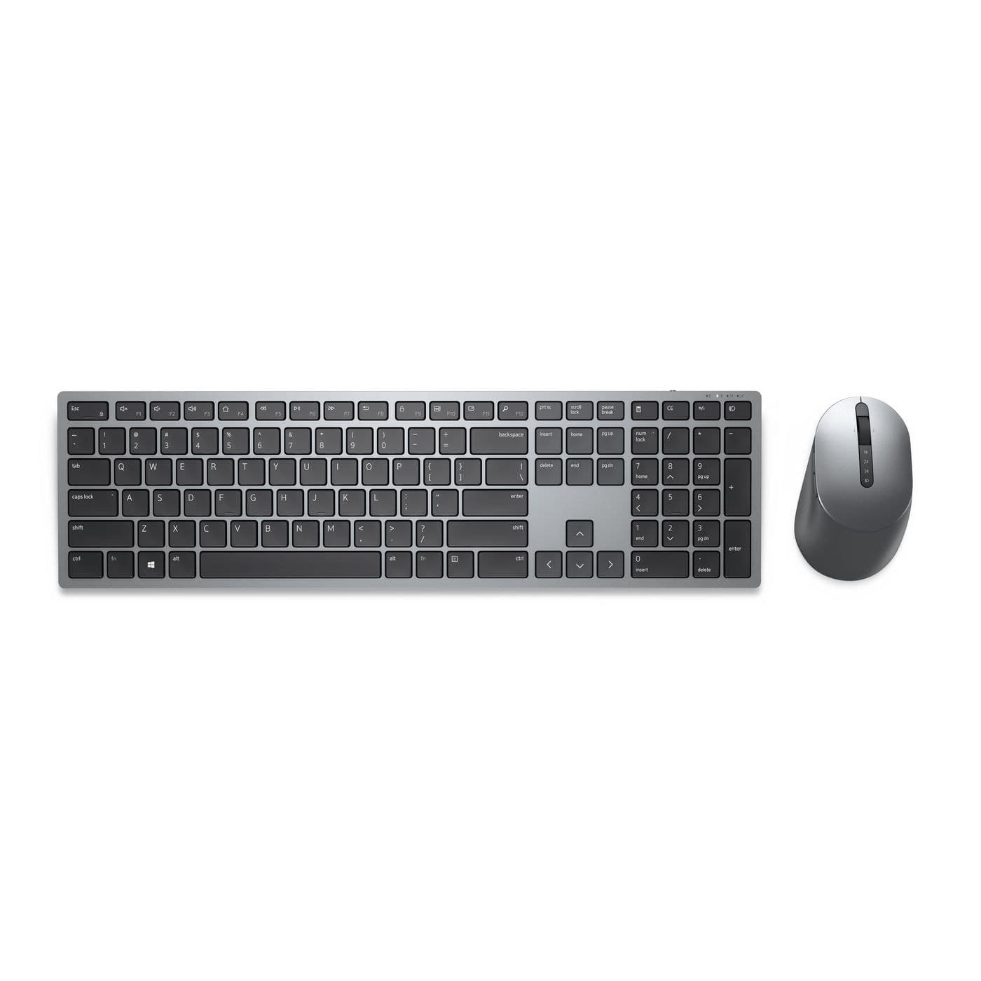 Dell KM7321W Premier Multi-Device Wireless Keyboard and Mouse, US International QWERTY, Titan Grey