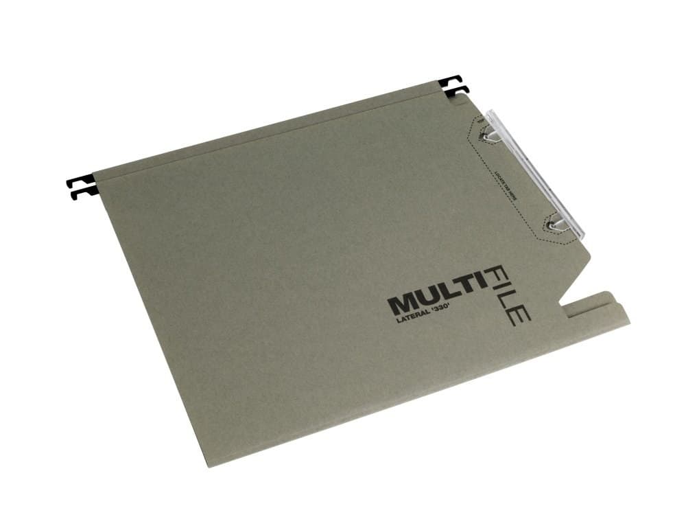 Rexel Multifile 330 Lateral File Manilla 15mm Green (Pack of 50)