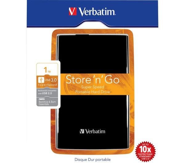VERBATIM Store 'n' Go USB 3.0 Portable Hard Drive - 1 TB, Black - Image 2
