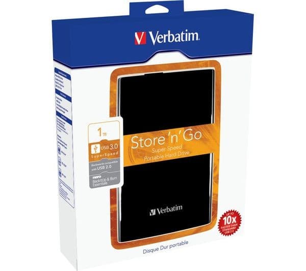 VERBATIM Store 'n' Go USB 3.0 Portable Hard Drive - 1 TB, Black - Image 3