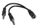StarTech MUYHSFMM 3.5mm 4-Position to 2x 3-Position Headset Splitter Adapter F/M Black thumbnail 1