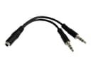 StarTech MUYHSFMM 3.5mm 4-Position to 2x 3-Position Headset Splitter Adapter F/M Black thumbnail 2