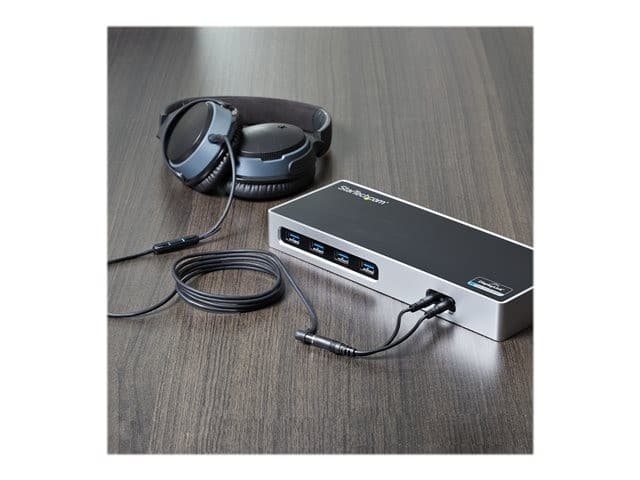 StarTech MUYHSFMM 3.5mm 4-Position to 2x 3-Position Headset Splitter Adapter F/M Black - Image 4