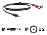 Kramer C-A35M/2RAM Audio Cable 3.5mm to 2x RCA 4.6m Black - Image 1