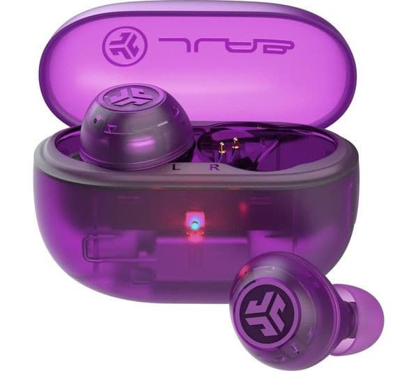 JLab Go Pop ANC True Wireless Earbuds - Transparent Purple - Image 1