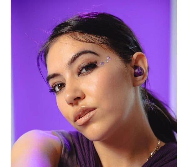 JLab Go Pop ANC True Wireless Earbuds - Transparent Purple - Image 5