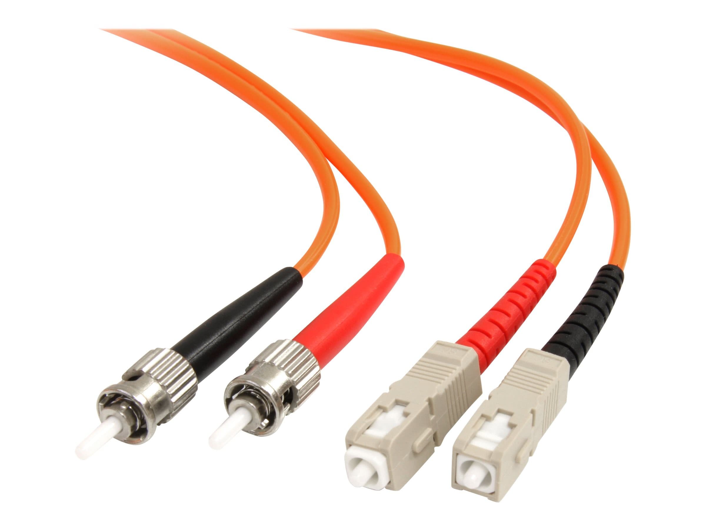 StarTech OM1 Multimode Duplex Fiber Patch Cable ST to SC 62.5/125 LSZH Orange - 3m