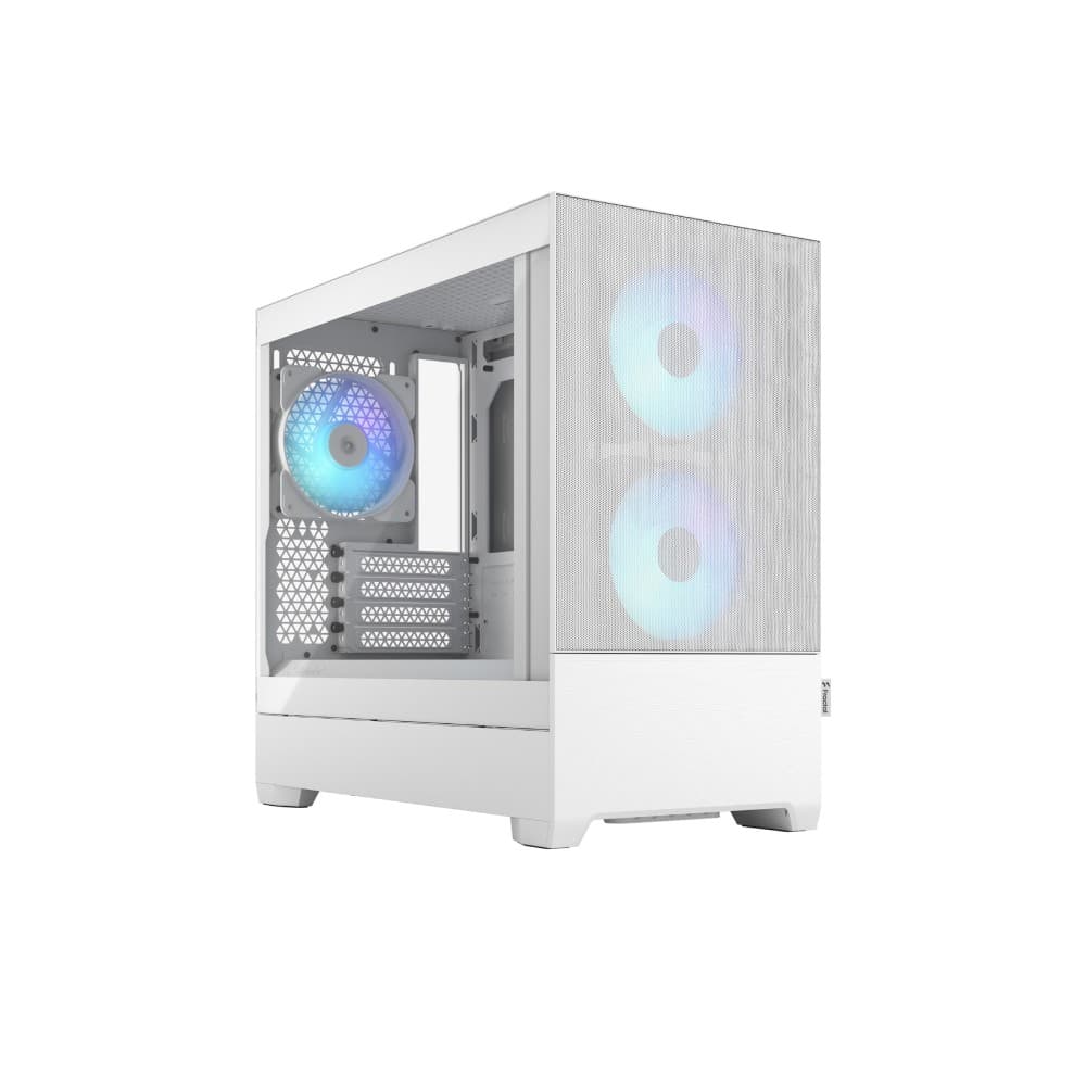 Fractal Design Pop Mini Air RGB White TG Clear Tint Micro-ATX Mini Tower PC Case (FD-C-POR1M-01)