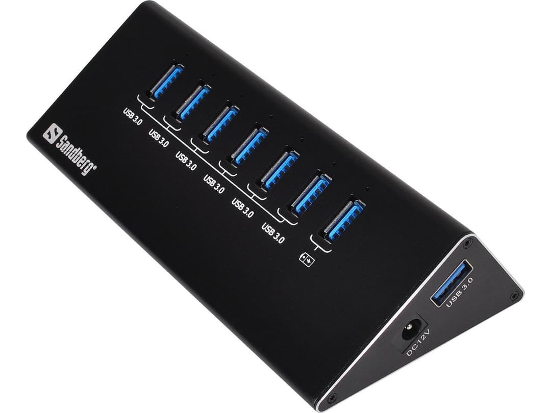 Sandberg USB 3.0 Hub 6+1 ports - Image 1