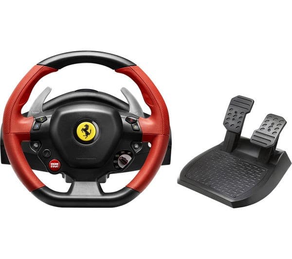 THRUSTMASTER Ferrari 458 Spider Racing Wheel & Pedals for Xbox One - Black, Red & Silver
