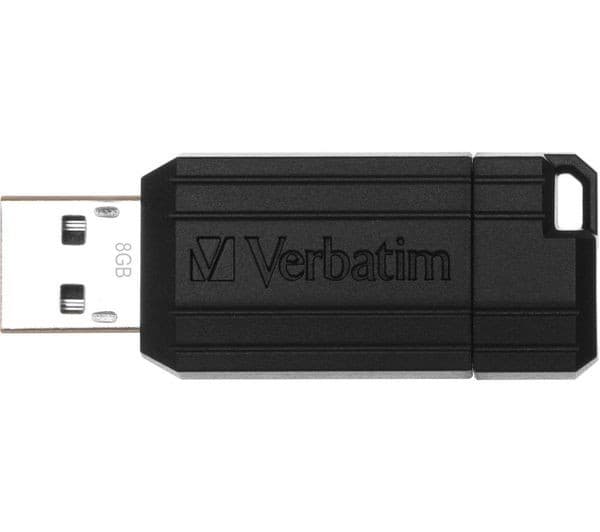 Verbatim PinStripe USB Flash Drive 8GB Black - Image 1