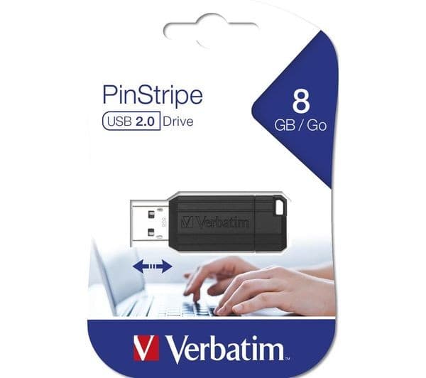 Verbatim PinStripe USB Flash Drive 8GB Black - Image 3