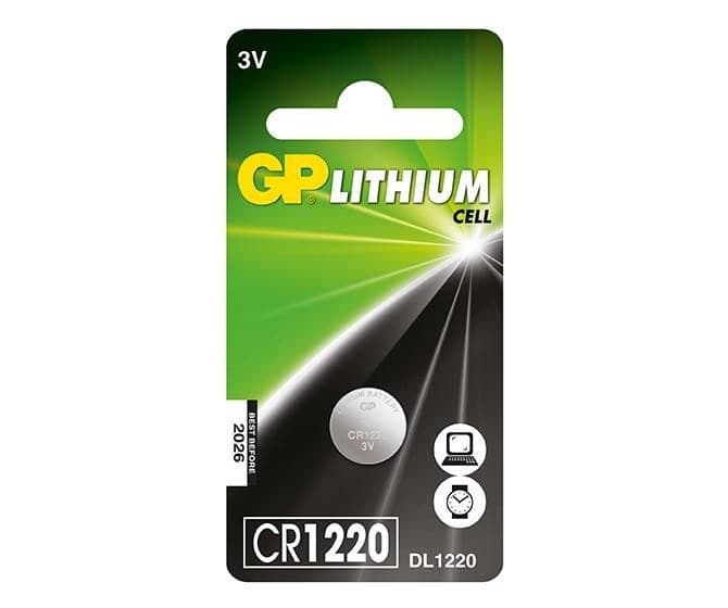 GP CR1220 3V Lithium Button Cell Battery - 1 Pack - Image 1
