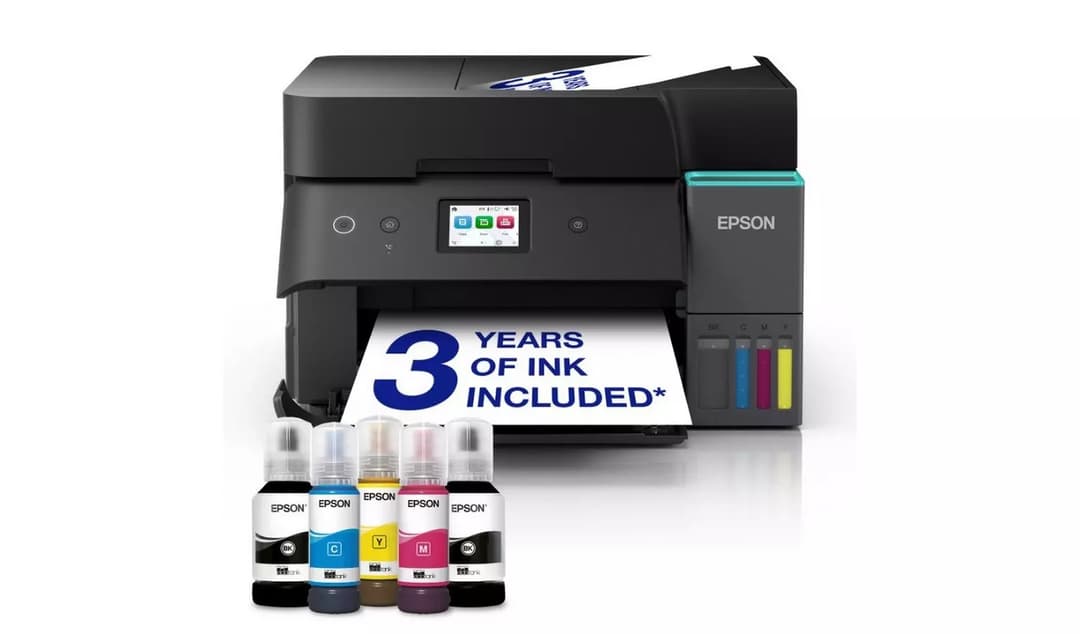 Epson EcoTank ET-4950 A4 All-in-One Wireless Inkjet Printer with ADF and Fax, Black - Image 1