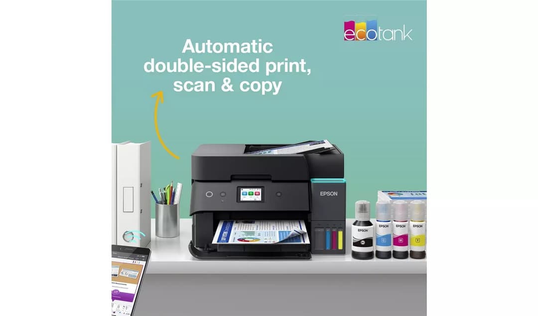 Epson EcoTank ET-4950 A4 All-in-One Wireless Inkjet Printer with ADF and Fax, Black - Image 7