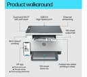 HP LaserJet M234DW Monochrome All-in-One Wireless Laser Printer thumbnail 4