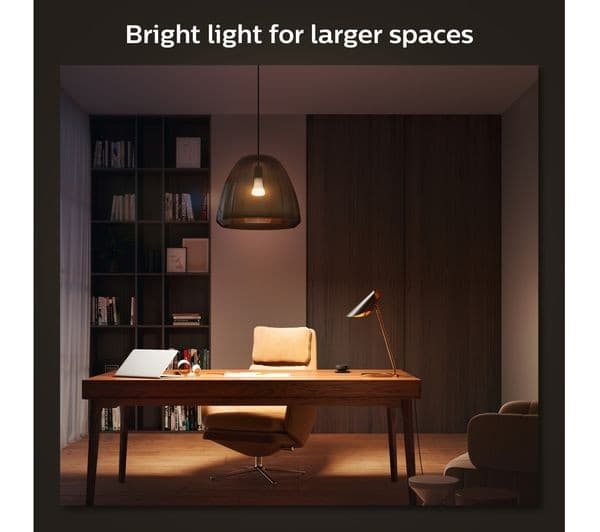 PHILIPS HUE White Smart LED Bulb with Bluetooth - E27, 1100 Lumen, Twin Pack - Image 6