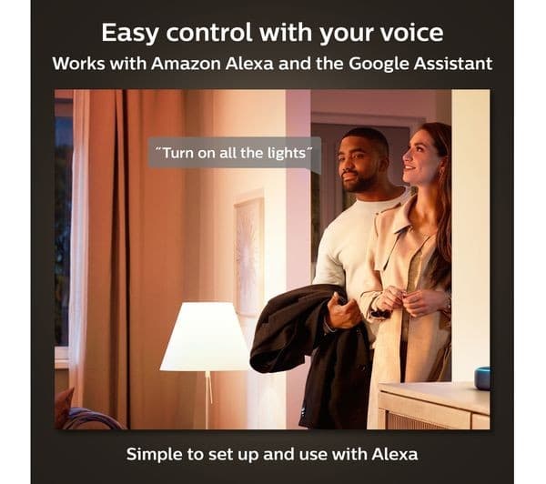 PHILIPS HUE White Smart LED Bulb with Bluetooth - E27, 1100 Lumen, Twin Pack - Image 7