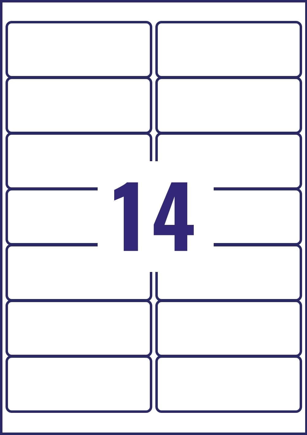 Avery MP7163-40 99.1 x 38.1mm Permanent Multipurpose Labels 40 Sheets - 14 Labels per sheet - Image 1