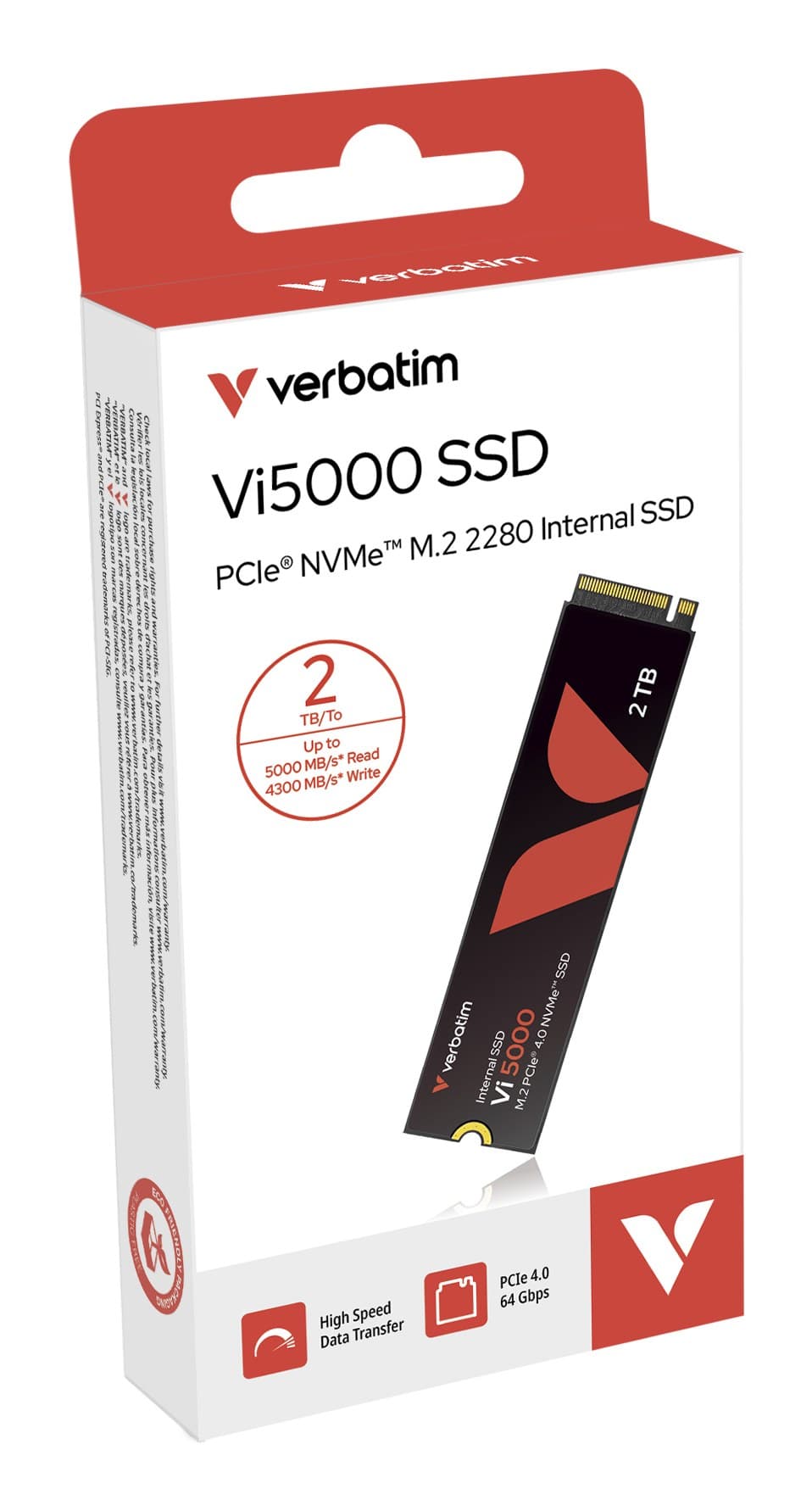 Verbatim Vi5000 PCIe Gen4 NVMe M.2 2280 Internal SSD 2TB - Image 1