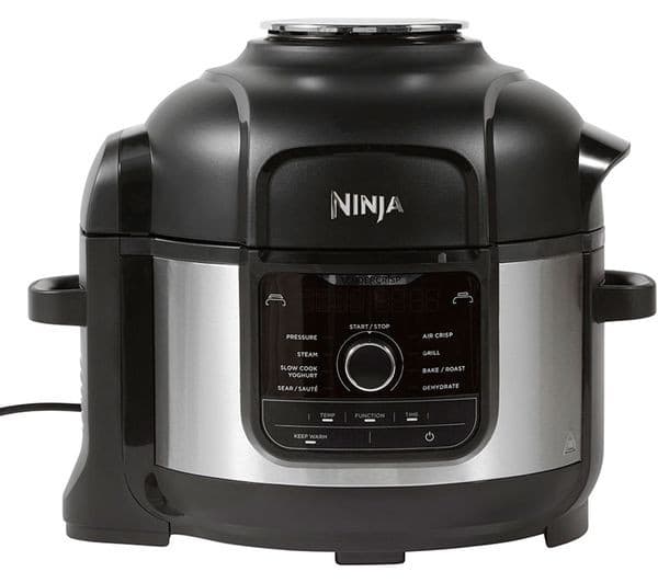Ninja Foodi OP350UK 9-in-1 Multi Cooker & Air Fryer 6L Black & Silver - Image 1