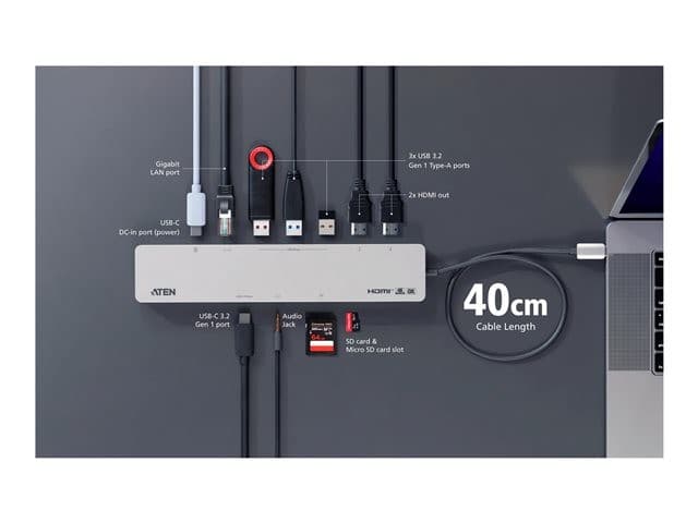ATEN UH3240 11-in-1 USB-C Docking Station Dual HDMI - Image 5