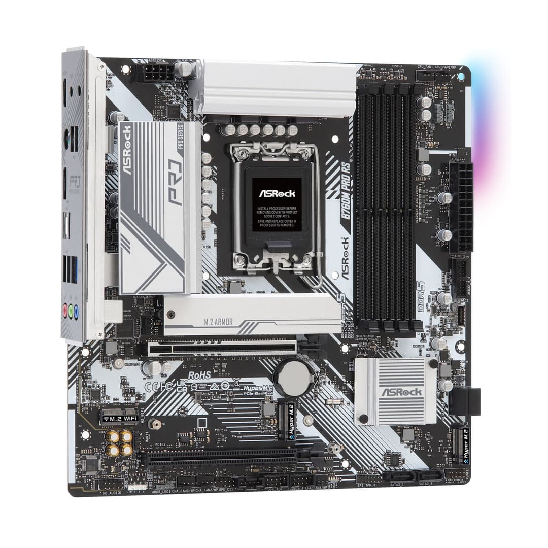 Asrock B760M PRO RS Intel B760 DDR5 Micro-ATX Socket LGA-1700 Motherboard - Image 3