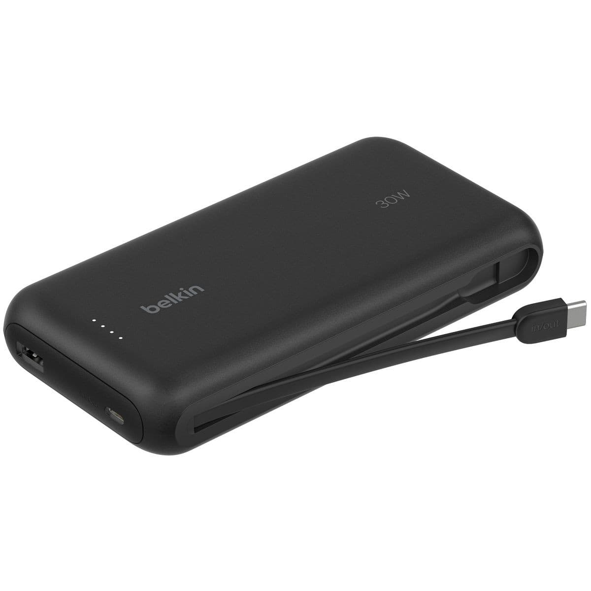 Belkin 30W 20000mAh Power Bank with USB-C Cable - Black
