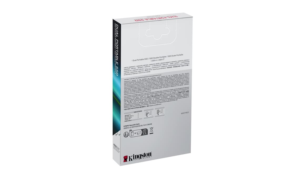 Kingston Technology 512GB Dual USB-A/C Portable SSD, Up to 1050MB/s USB 3.2 Gen 2 - Image 6