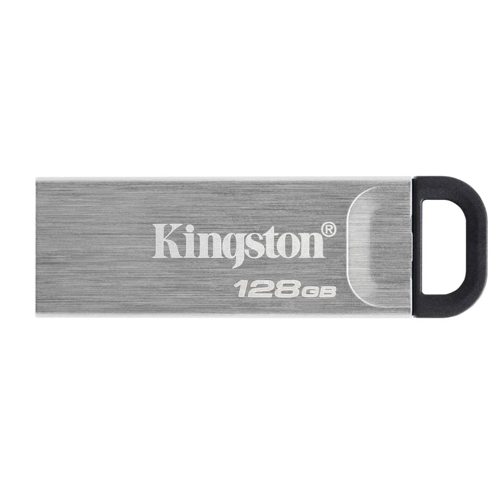 Kingston DataTraveler Kyson USB 3.2 Gen 1 Metal Flash Drive 128GB - Silver