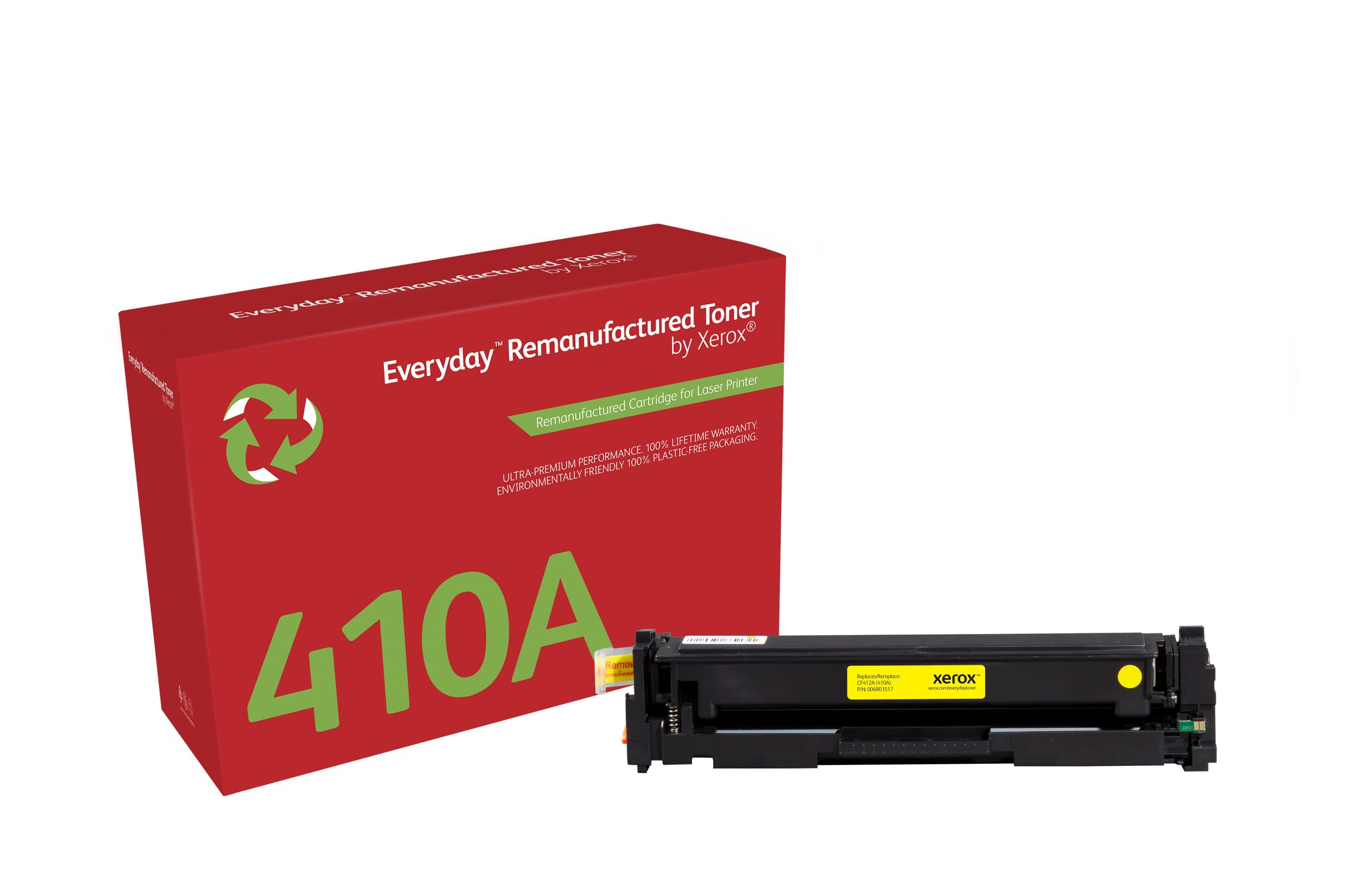 Everyday™ Yellow Remanufactured Toner by Xerox compatible with HP 410A (CF412A), Standard capacity, 2,300 pages