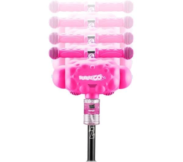 XOOTZ Bubble Go Kids' Folding 3 Wheel Kick Scooter with Bubble Machine - Pink - Image 5