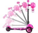 XOOTZ Bubble Go Kids' Folding 3 Wheel Kick Scooter with Bubble Machine - Pink thumbnail 7