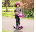 XOOTZ Bubble Go Kids' Folding 3 Wheel Kick Scooter with Bubble Machine - Pink thumbnail 8