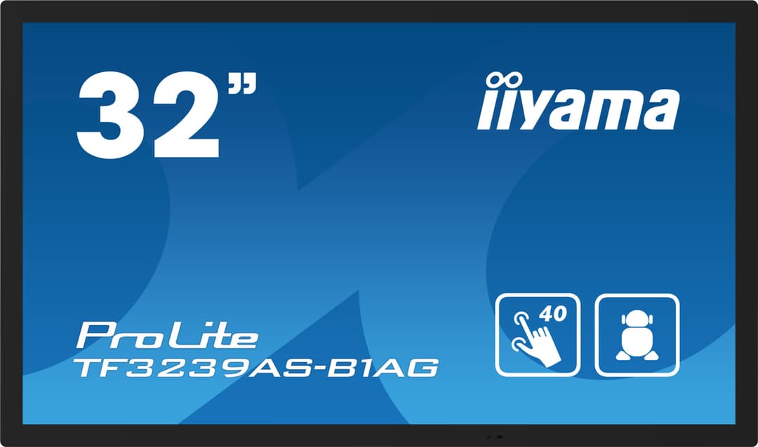 iiyama TF3239AS-B1AG computer monitor 80 cm (31.5") 1920 x 1080 pixels Full HD LED Touchscreen Black - Image 2