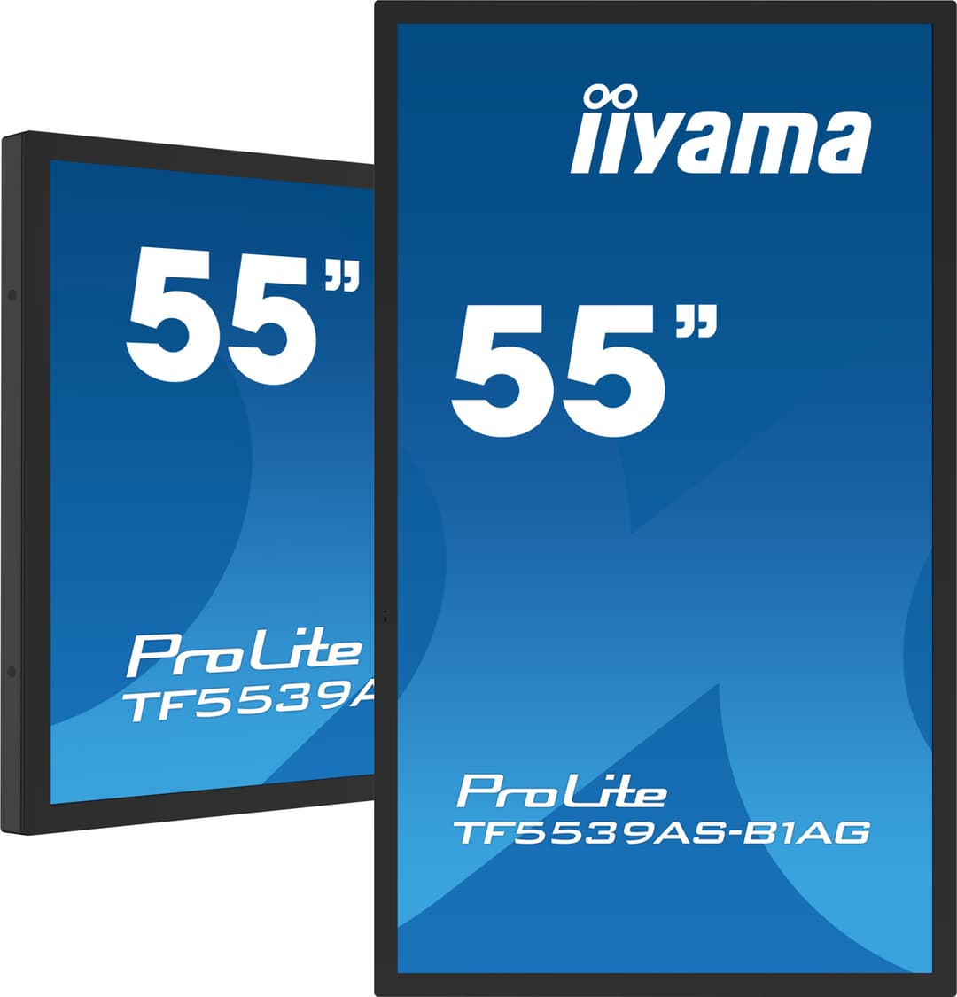 iiyama TF5539AS-B1AG Signage Display Kiosk design 138.7 cm (54.6") LED 435 cd/m² 4K Ultra HD Black Touchscreen Built-in processor Android 11 24/7 - Image 1