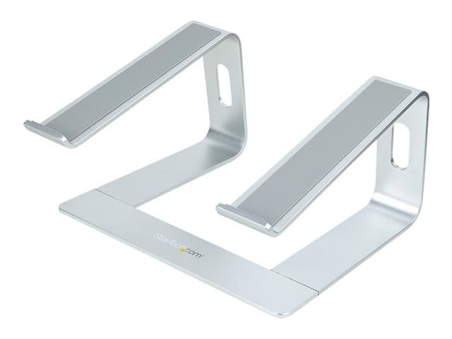 StarTech.com LAPTOP-STAND-SILVER Ergonomic Laptop Stand 13"-17" 16° Angled 5kg Aluminium Silver - Image 1