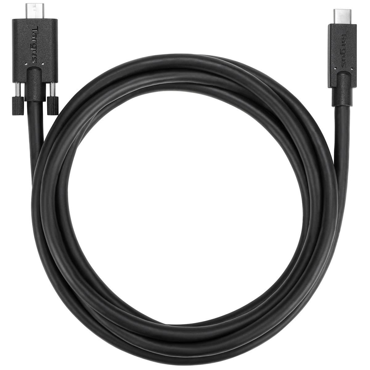 Targus ACC1122GLX USB-C to USB-C 10Gbps Screw-In Cable - 1.8m, Black