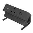 Fellowes Power Desk Type G Clamp Fit 1x230v 1xUSB-A 1x USB-C Socket 2m Cable Black - 100136980 power extension 1 AC outlet(s) Indoor thumbnail 1