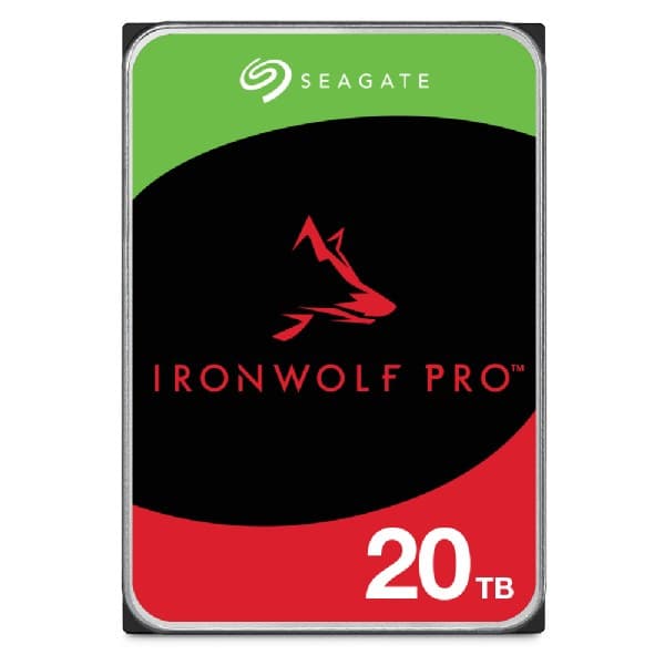 Seagate IronWolf Pro ST20000NT001 20 TB 3.5" NAS Internal Hard Drive SATA 6Gb/s 7200 RPM 256 MB Cache CMR