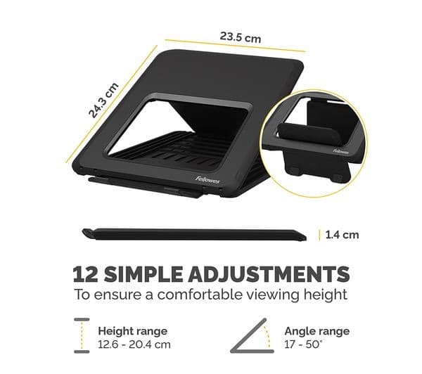 Fellowes Breyta Adjustable Laptop Stand - Black - Image 4