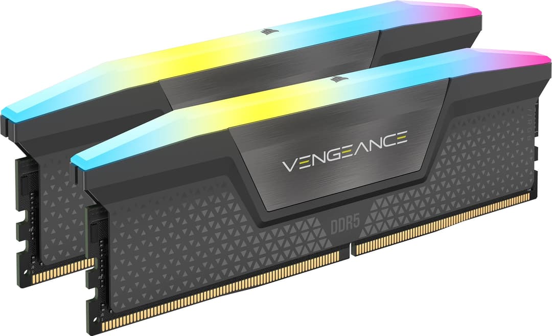 Corsair Vengeance RGB CMH32GX5M2B6400Z32 Memory Kit 32 GB (2 x 16 GB) DDR5 6400 MHz CL32 AMD EXPO / Intel XMP - Grey - Image 1