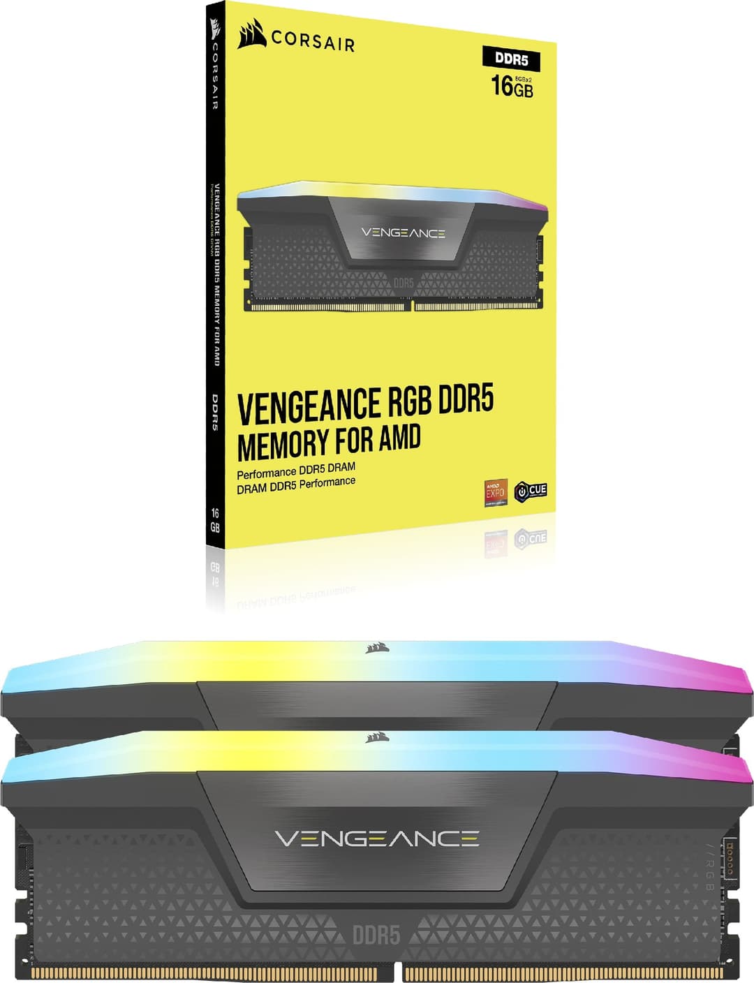Corsair Vengeance RGB CMH32GX5M2B6400Z32 Memory Kit 32 GB (2 x 16 GB) DDR5 6400 MHz CL32 AMD EXPO / Intel XMP - Grey - Image 5