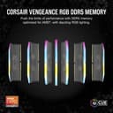 Corsair Vengeance RGB CMH32GX5M2B6400Z32 Memory Kit 32 GB (2 x 16 GB) DDR5 6400 MHz CL32 AMD EXPO / Intel XMP - Grey thumbnail 6