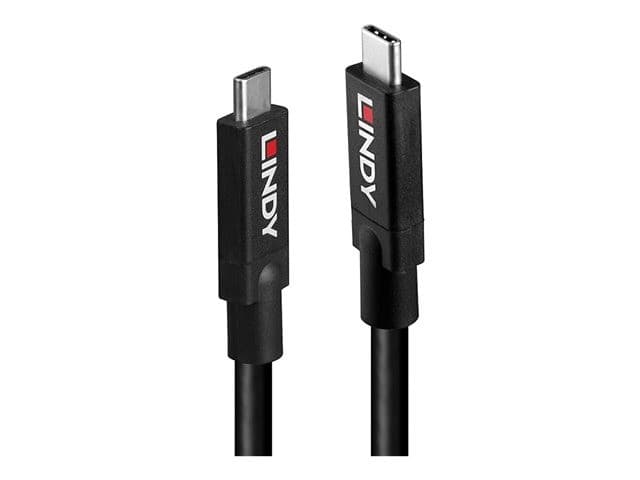 Lindy 43308 5m USB 3.2 Gen 2 Type C Active Cable, 10Gbps, 100W PD, Black - Image 2