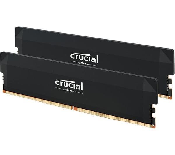 CRUCIAL Pro 32 GB 6400 MHz CL38 DDR5 UDIMM Desktop Memory Kit - 16 GB x 2, Black - Image 1
