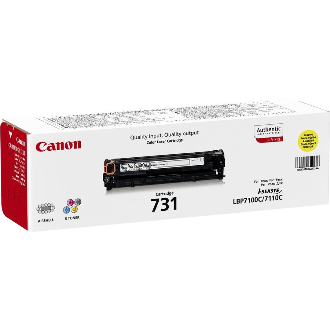Canon 731 Original Toner Cartridge Yellow 1 pc(s) - 1,500 Pages, for i-SENSYS LBP7100Cn/LBP7110Cw - Image 2