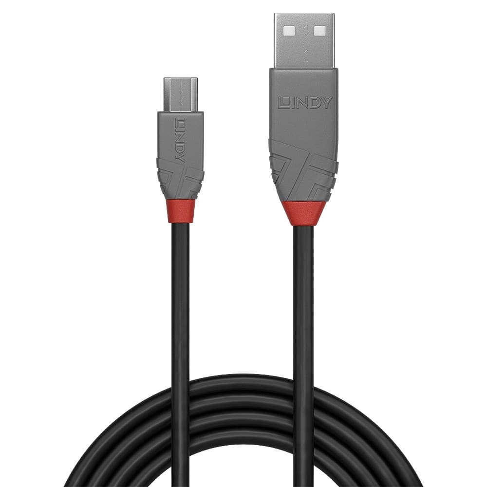 Lindy 1m USB 2.0 Type A to Micro-B Cable, Anthra Line - Image 2