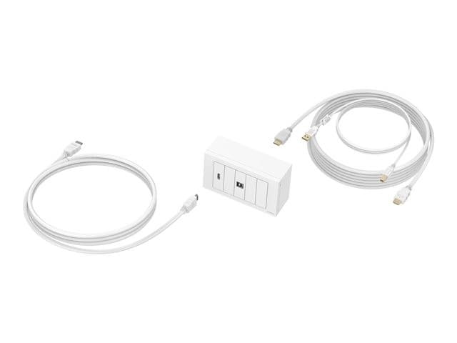 Vision TechConnect TC3-PK5M 4K Flush Mount Faceplate Kit with HDMI & USB Modules 5m White - Image 2